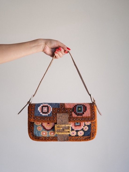 Fendi Handbags - Fendi beaded baguette